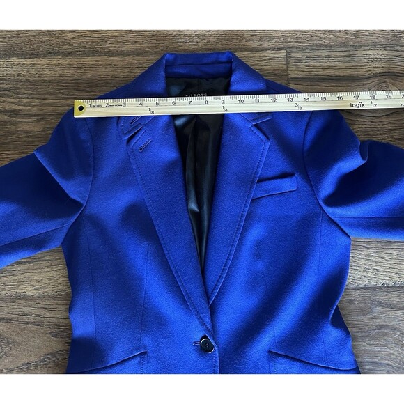Talbots Wool Blend Blazer Women’s Size 6 Royal Blue One Button Lined Career - Picture 6 of 7